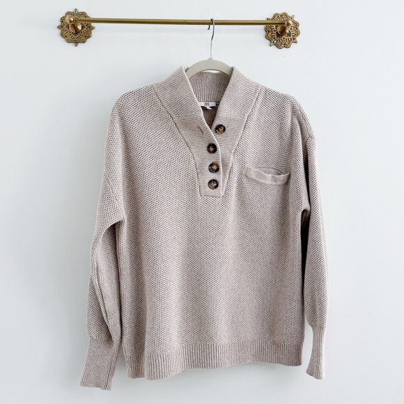 lunya Sweaters - Lunya Cotton Silk Henley Sweater XS/S